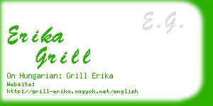 erika grill business card